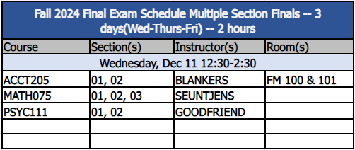 Academic Calendar Finals Academics BEAVERNet Academic Calendar Finals Academics BEAVERNet