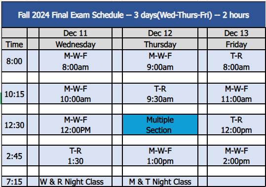 Academic Calendar Finals Academics BEAVERNet Academic Calendar Finals Academics BEAVERNet
